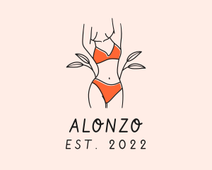 Woman Summer Swimsuit logo design