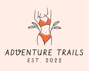 Woman Summer Swimsuit logo design