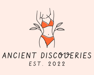 Woman Summer Swimsuit logo design