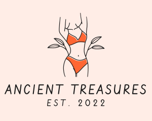 Woman Summer Swimsuit logo design