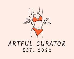 Woman Summer Swimsuit logo design