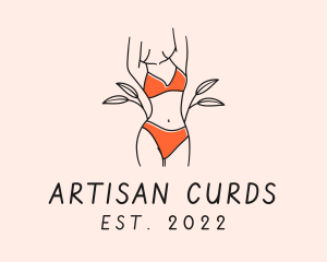 Woman Summer Swimsuit logo design