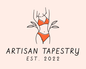 Woman Summer Swimsuit logo design