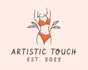 Woman Summer Swimsuit logo design