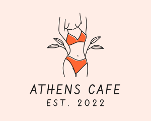 Woman Summer Swimsuit logo design