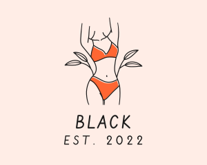 Woman Summer Swimsuit logo design