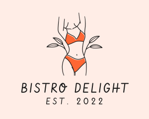 Woman Summer Swimsuit logo design