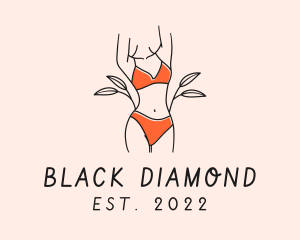 Woman Summer Swimsuit logo design