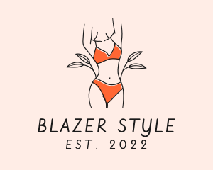 Woman Summer Swimsuit logo design