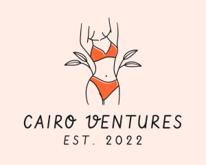 Woman Summer Swimsuit logo design