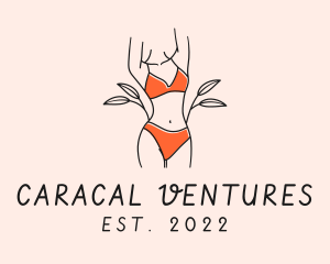 Woman Summer Swimsuit logo design