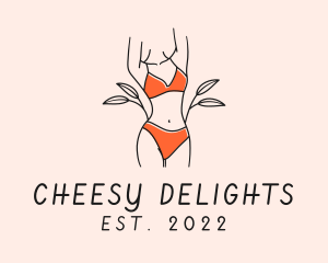 Woman Summer Swimsuit logo design