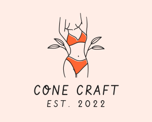 Woman Summer Swimsuit logo design