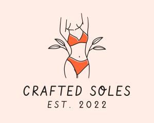 Woman Summer Swimsuit logo design