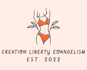 Woman Summer Swimsuit logo design