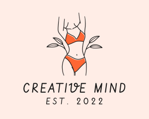 Woman Summer Swimsuit logo design