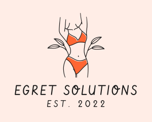 Woman Summer Swimsuit logo design