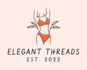 Woman Summer Swimsuit logo design