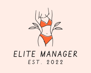 Woman Summer Swimsuit logo design