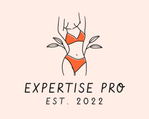 Woman Summer Swimsuit logo design