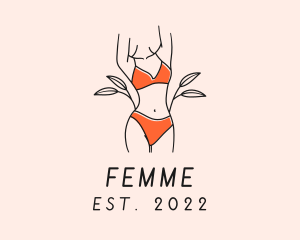 Woman Summer Swimsuit logo design