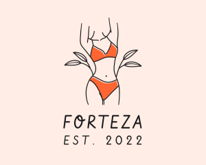 Woman Summer Swimsuit logo design