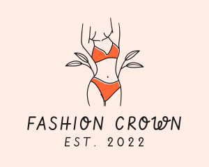 Woman Summer Swimsuit logo design