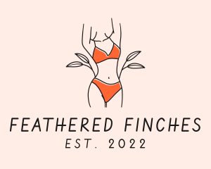 Woman Summer Swimsuit logo design