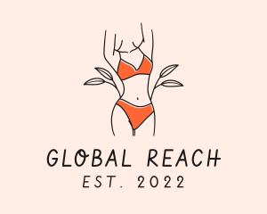 Woman Summer Swimsuit logo design