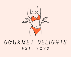 Woman Summer Swimsuit logo design