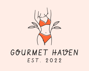 Woman Summer Swimsuit logo design