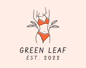 Woman Summer Swimsuit logo design