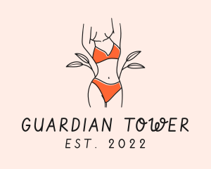 Woman Summer Swimsuit logo design