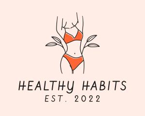 Woman Summer Swimsuit logo design