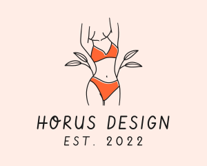 Woman Summer Swimsuit logo design