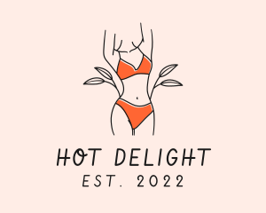 Woman Summer Swimsuit logo design