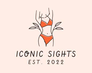 Woman Summer Swimsuit logo design