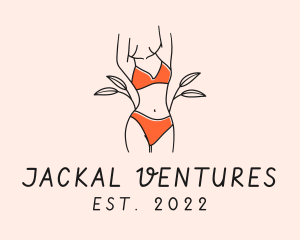 Woman Summer Swimsuit logo design