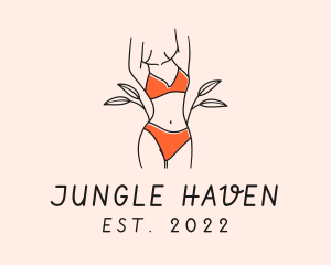 Woman Summer Swimsuit logo design