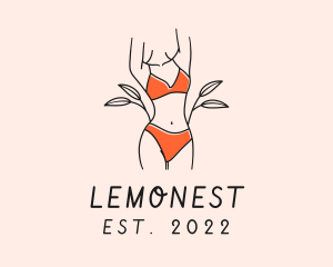 Modelling - Woman Summer Swimsuit logo design