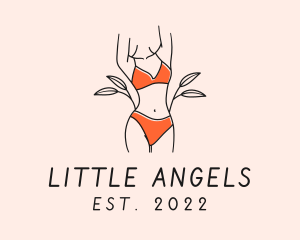 Woman Summer Swimsuit logo design