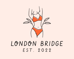 Woman Summer Swimsuit logo design