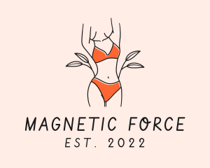 Woman Summer Swimsuit logo design