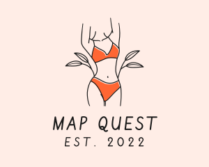 Woman Summer Swimsuit logo design