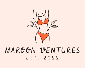 Woman Summer Swimsuit logo design