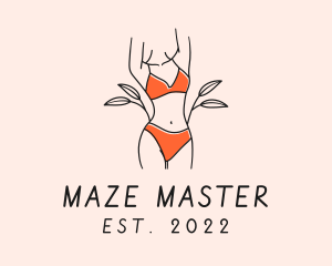 Woman Summer Swimsuit logo design