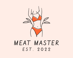 Woman Summer Swimsuit logo design