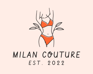 Woman Summer Swimsuit logo design