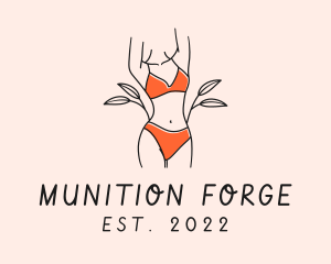 Woman Summer Swimsuit logo design