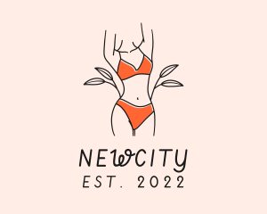 Woman Summer Swimsuit logo design